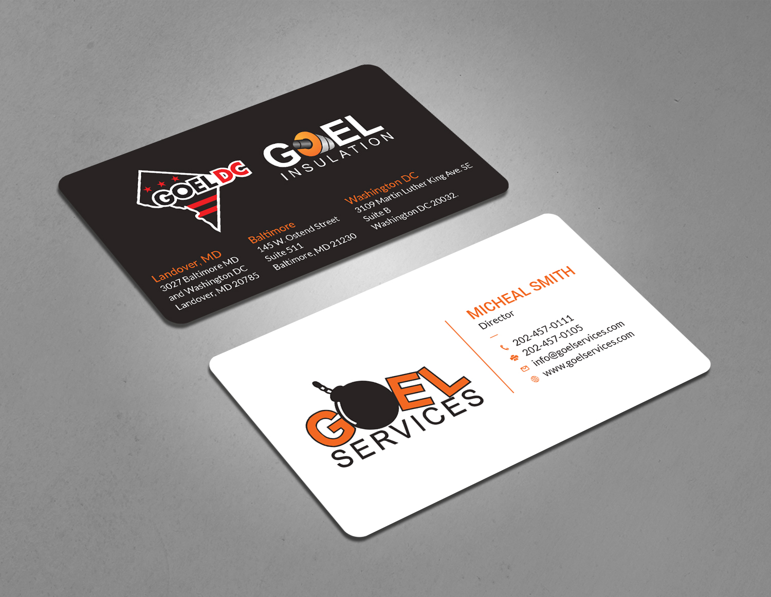 Business Card Design by Tripti Ranjan Gain for Goel Services, Inc | Design #21166379