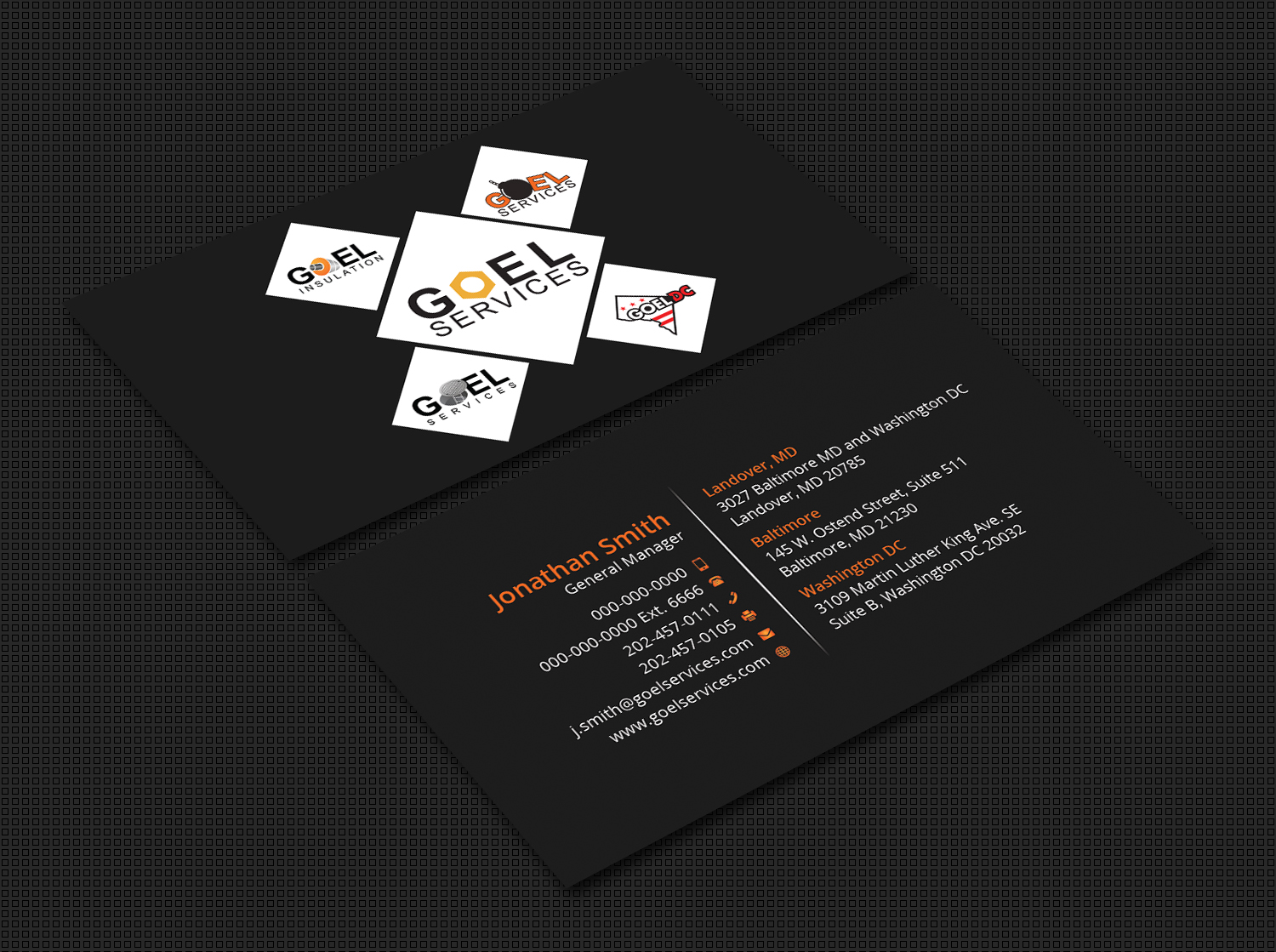 Diseño de Tarjeta de Presentación por Bold Pixels para Goel Services, Inc | Diseño #21163507