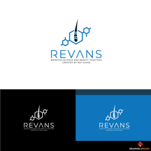 Main/title: Revans Taglines: Bringing science and beauty together. Created by Roy Evans | Design de Logo par Graphic Bricks