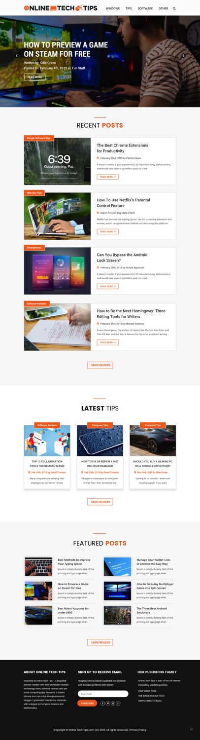 Web-Design von pb für Online Tech Tips.com, LLC | Design #21160978