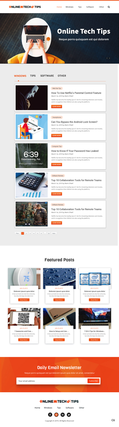 Web Design by pb for Online Tech Tips.com, LLC | Design #21160979