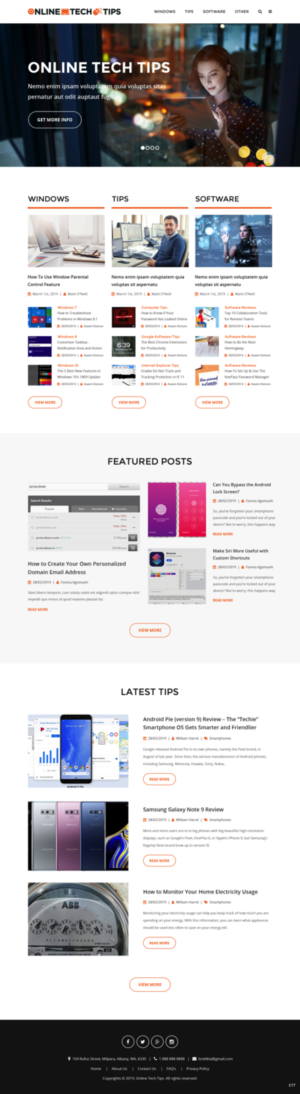 Web Design by pb for Online Tech Tips.com, LLC | Design: #21160981