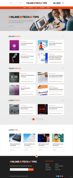 Web Design by pb for Online Tech Tips.com, LLC | Design: #21160982