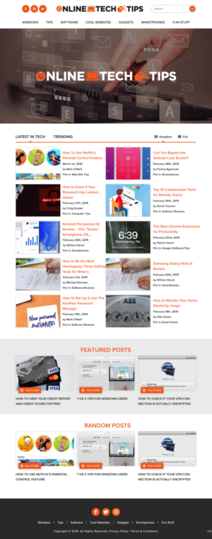 Web Design by pb for Online Tech Tips.com, LLC | Design: #21160984