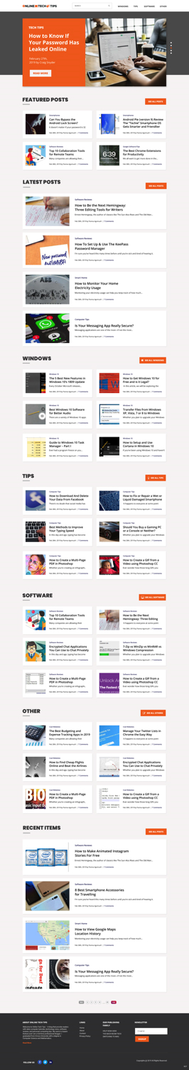 Web Design by pb for Online Tech Tips.com, LLC | Design: #21160986