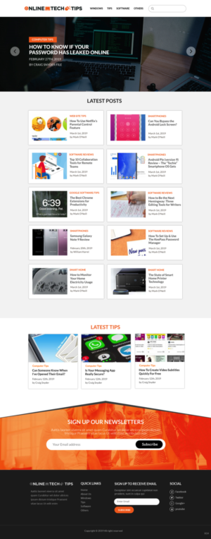 Web Design by pb for Online Tech Tips.com, LLC | Design: #21160987