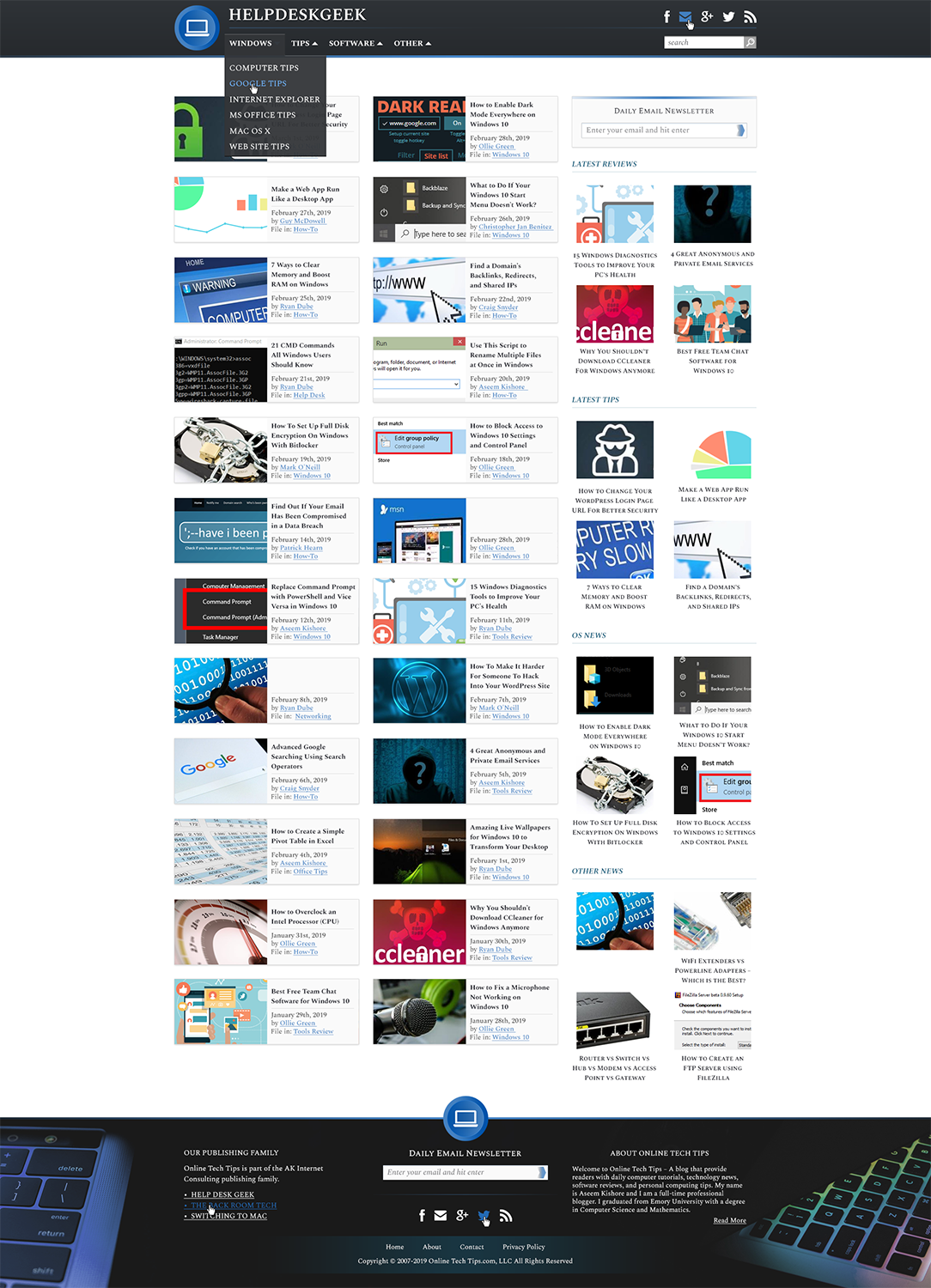 Web Design par AndyPryb pour Online Tech Tips.com, LLC | Design #21178724