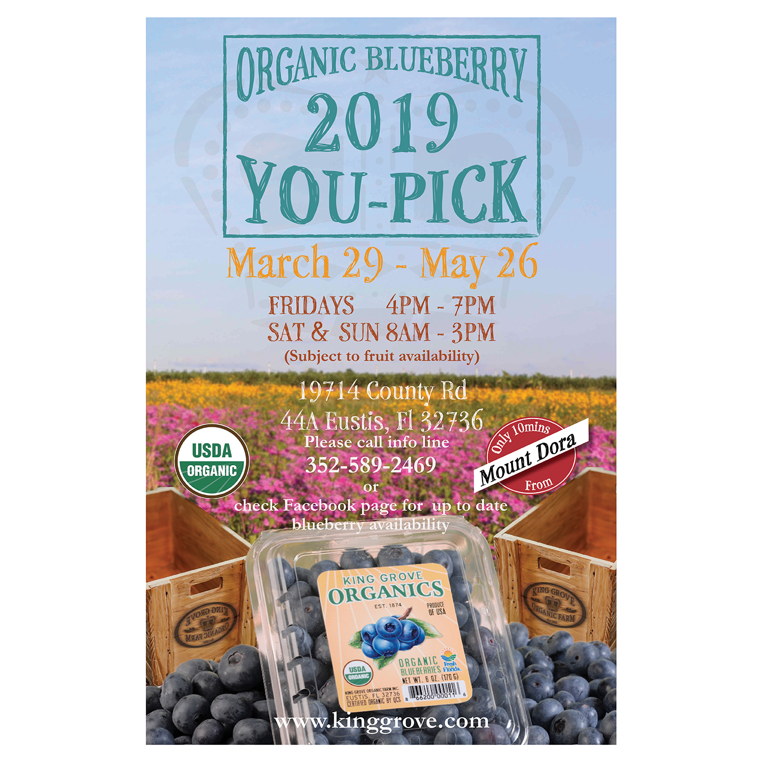 Poster Design by Skybluedesignstudio for King Grove Organic Farm | Design #21180481