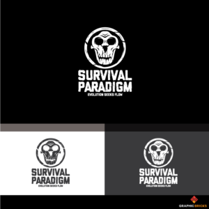 The logo would read - Survival Paradigm. The subtext will read - Evolution seeks Flow | Logo Design by Graphic Bricks