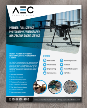 Flyer Design by alex989 for AEC Drone Services | Design: #21151632