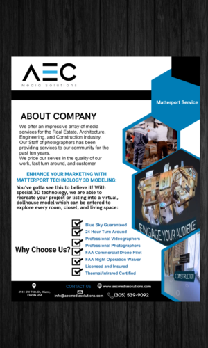 Flyer Design by Kreative Life for AEC Drone Services | Design: #21155647