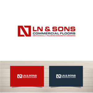 LN & Sons Commercial Floors Mechanically Polished Concrete & Grinding | Logo Design by south door