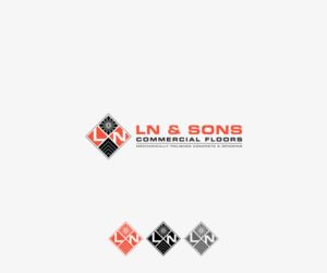 LN & Sons Commercial Floors Mechanically Polished Concrete & Grinding | Logo Design by Salina R