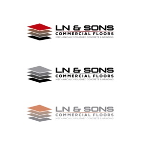 LN & Sons Commercial Floors Mechanically Polished Concrete & Grinding | Logo Design by WooW Designs
