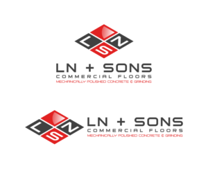 LN & Sons Commercial Floors Mechanically Polished Concrete & Grinding | Logo Design by H-H Arts