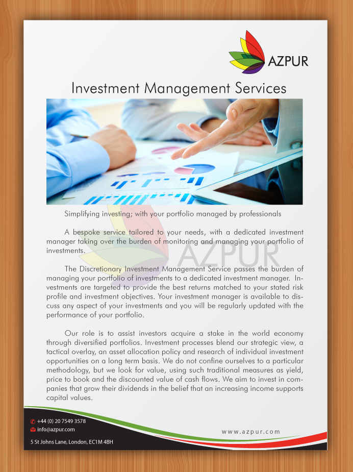 Design de Brochure par Sbss pour Azpur LLP | Design #2970749
