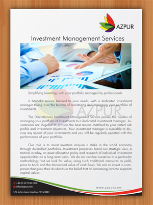 Brochure Design by Sbss for Azpur LLP | Design: #2970749