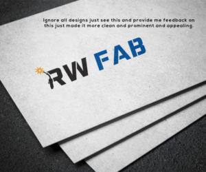 Logo Design by AbdullahDesigns™ for R.W. Fab | Design: #21178266