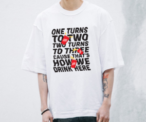 How We Drink Here Lyrical T-shirt | T-shirt Design by el_shekoo7