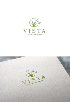 Vista (as the main letters) Lawn and Landscape (below the name Vista) | Logo Design by ultramarin