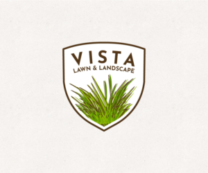 Vista (as the main letters) Lawn and Landscape (below the name Vista) | Logo Design by 91.kremena.petrova