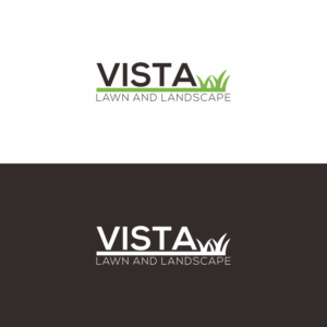 Vista (as the main letters) Lawn and Landscape (below the name Vista) | Logo-Design von ZiangArt_Studio
