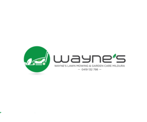 Wayne's Lawn Mowing & Garden Care | Logo Design by larismanis