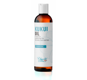Elemental Blue Kukui Oil Label | Label Design by Soluciones Creativas
