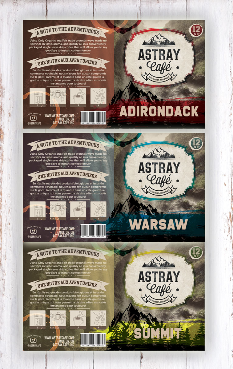 Packaging Design by alessandroevge for Astray Café | Design #21222137