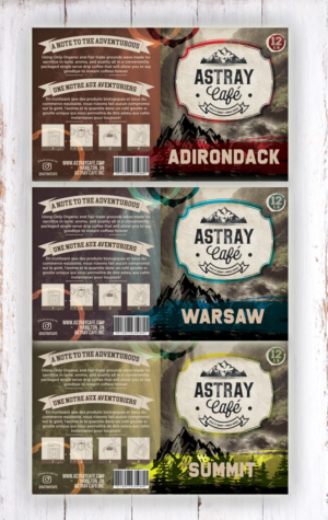 Astray Café retail envelop design | Diseño de Empaque por alessandroevge
