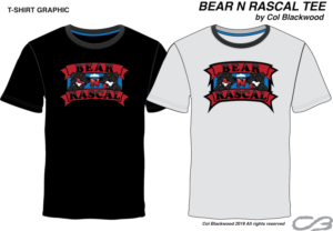 Bear 'n Rascal (2 dogs with humor and personality) | T-shirt Design by Col 3