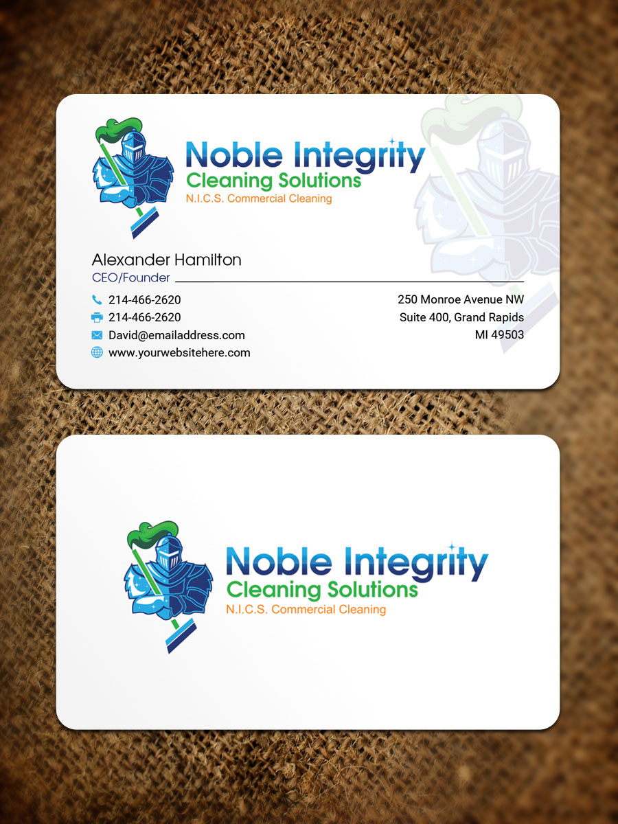 Business Card Design by Sandaruwan for Noble Integrity Cleaning Solutions | Design #21182757