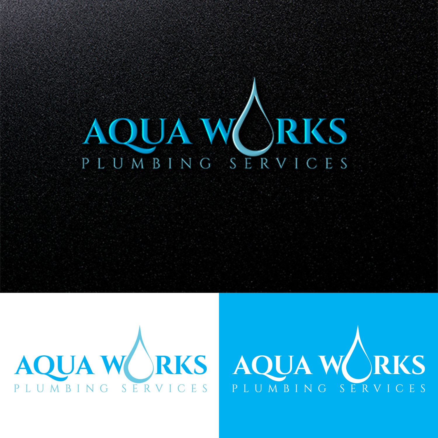 Logo Design by Rupok MT for Aqua Works Plumbing Co. | Design #21173991