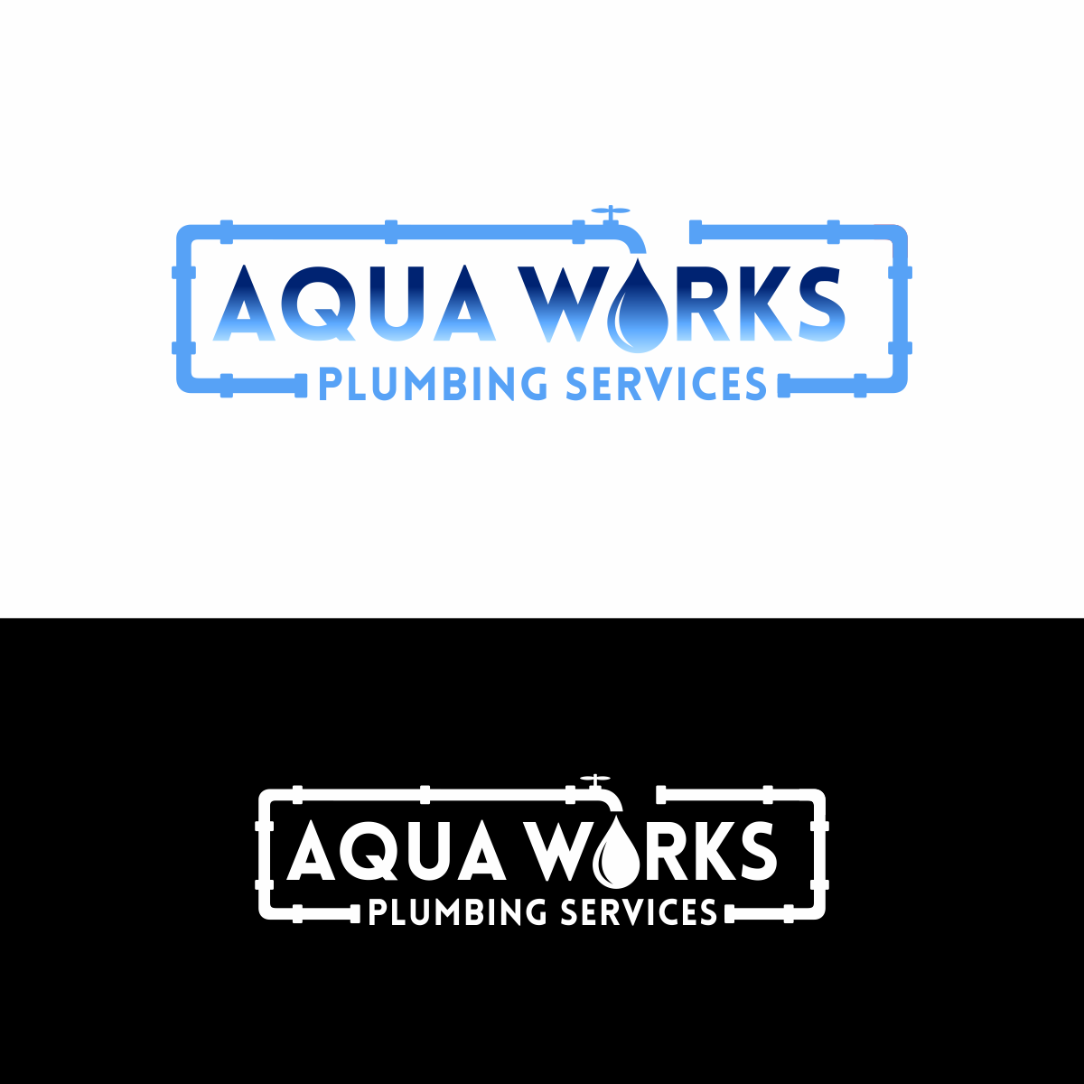 Logo Design by Target Creative for Aqua Works Plumbing Co. | Design: #21179540