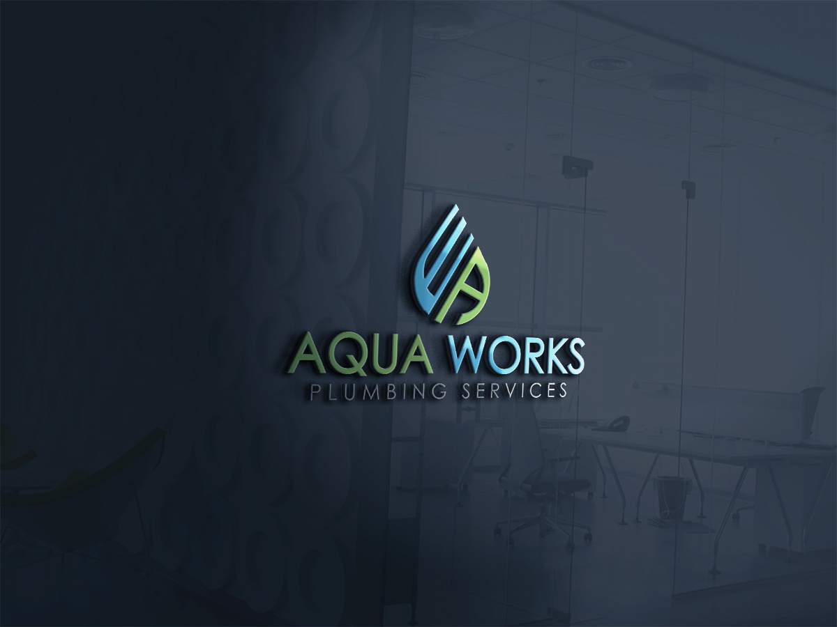 Logo Design by Butta Bomma for Aqua Works Plumbing Co. | Design #21179646