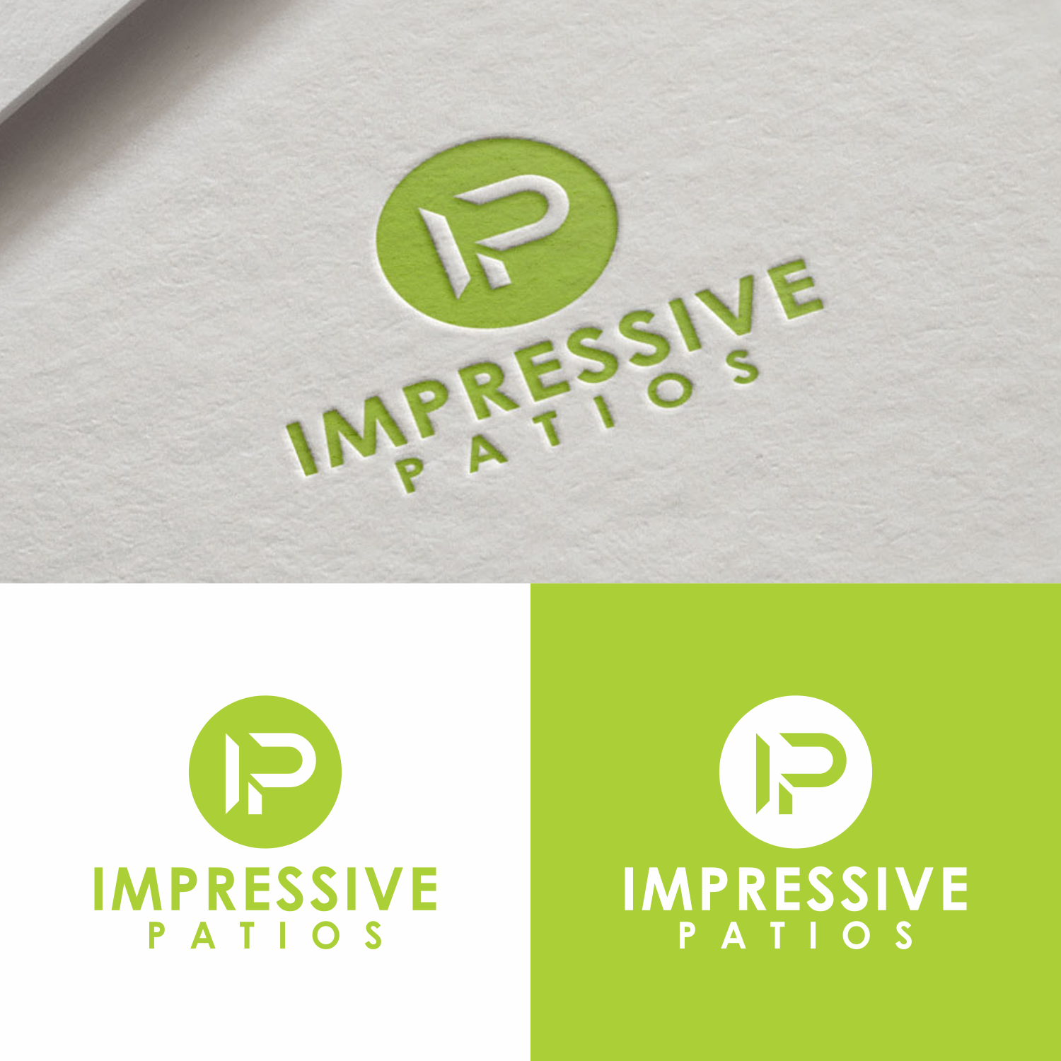 Logo Design by saher khan 2 for Impressive Patios | Design #21175839