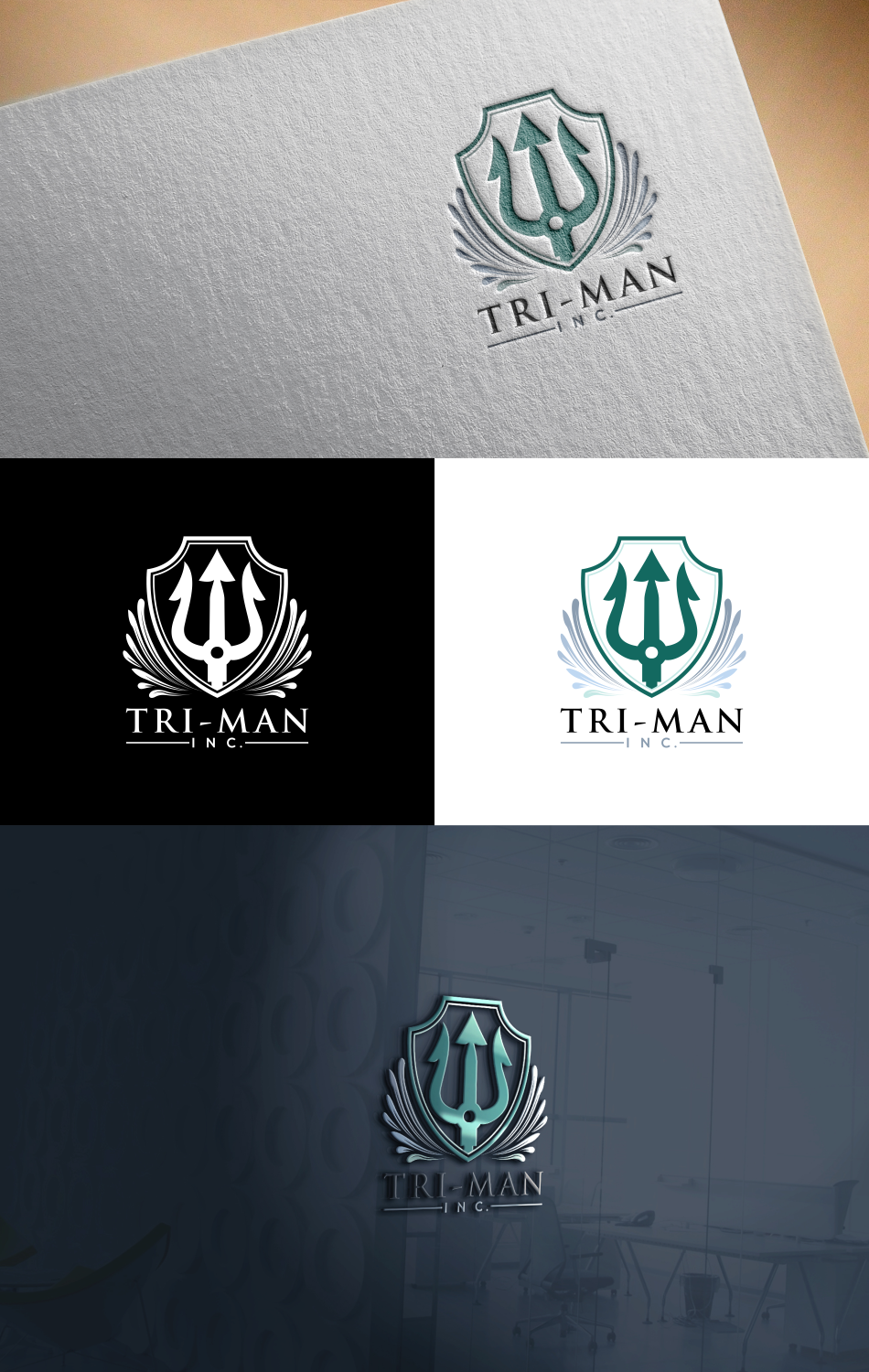 Logo Design by siti MWDesign for Tri-Man, Inc | Design #21196587