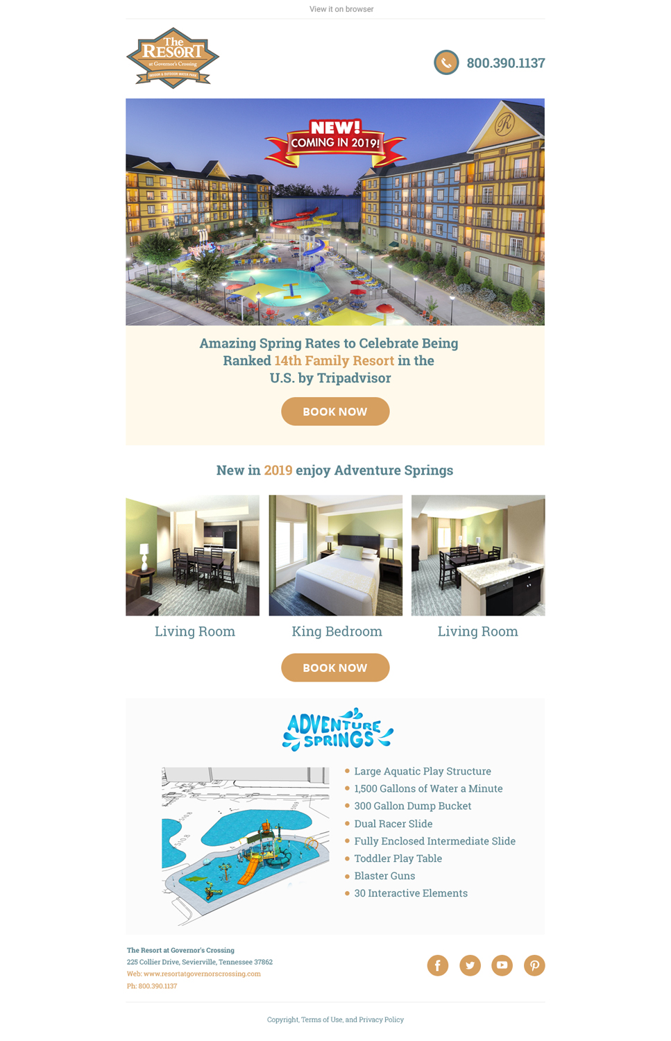 E-Mail Marketing-Design von Brajpal Freelance Website Designer für Smoky Mountain Resorts | Design #21181929