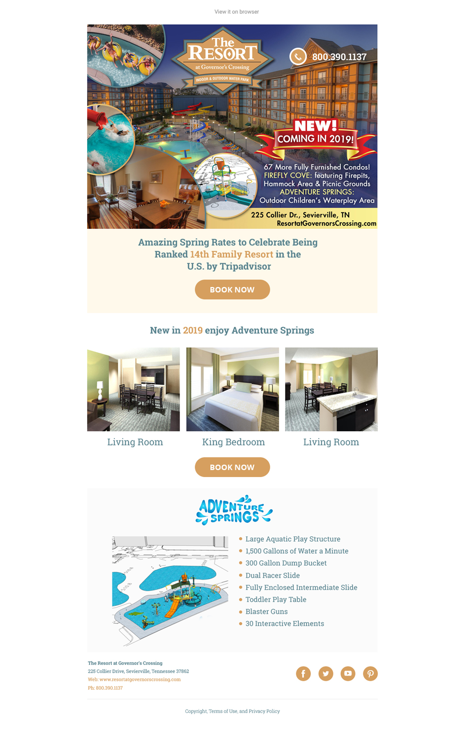 E-Mail Marketing-Design von Brajpal Freelance Website Designer für Smoky Mountain Resorts | Design #21181972