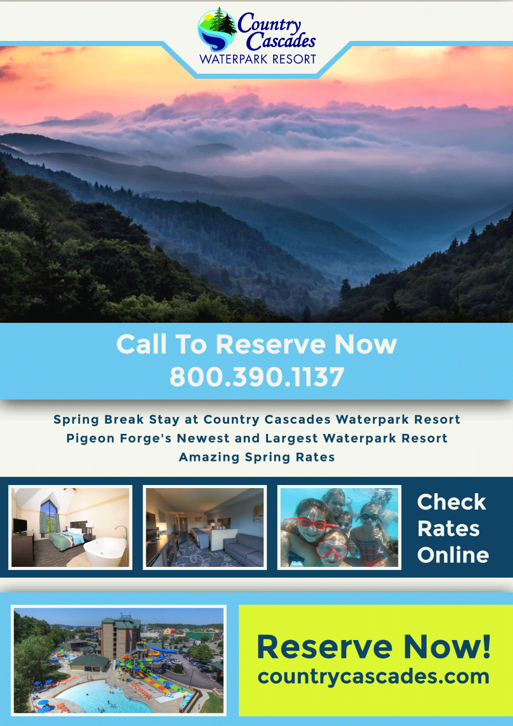 Email Marketing Design by Thanos Tok for Smoky Mountain Resorts | Design #21193392