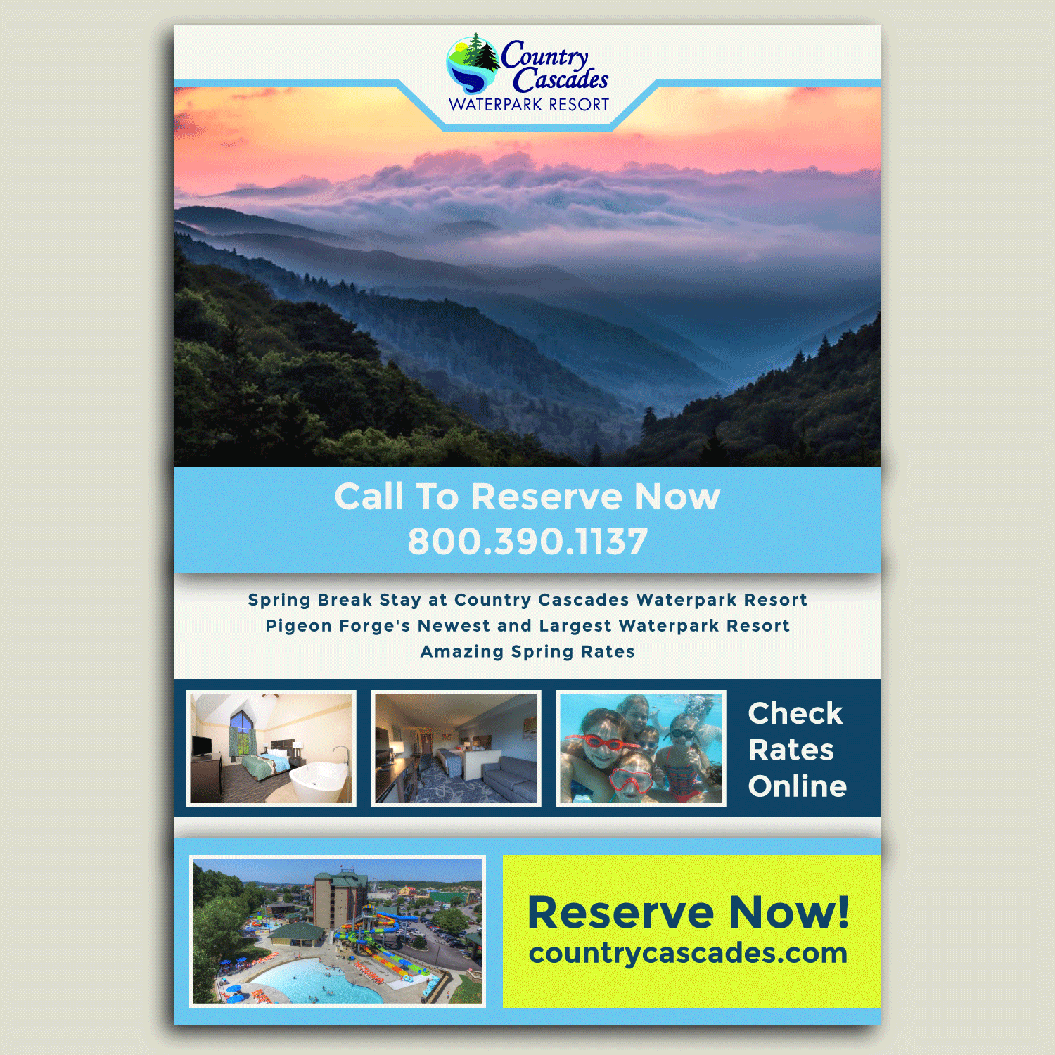 Email Marketing Design by Thanos Tok for Smoky Mountain Resorts | Design #21193393