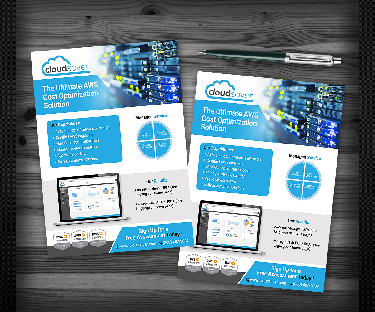 Flyer Design by Designers Hub for CloudSaver | Design #21186509