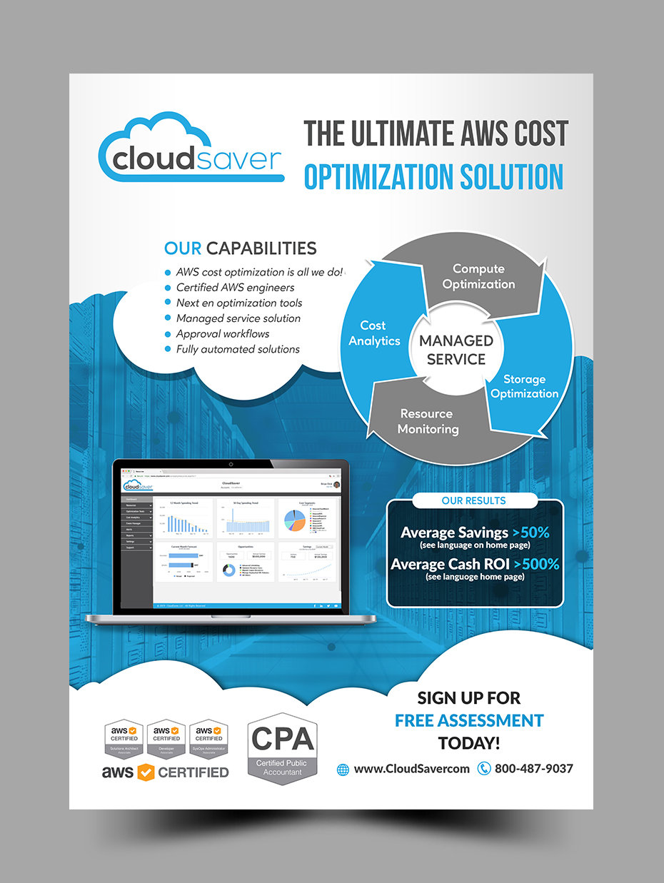 Flyer Design by innovative earth for CloudSaver | Design #21180581