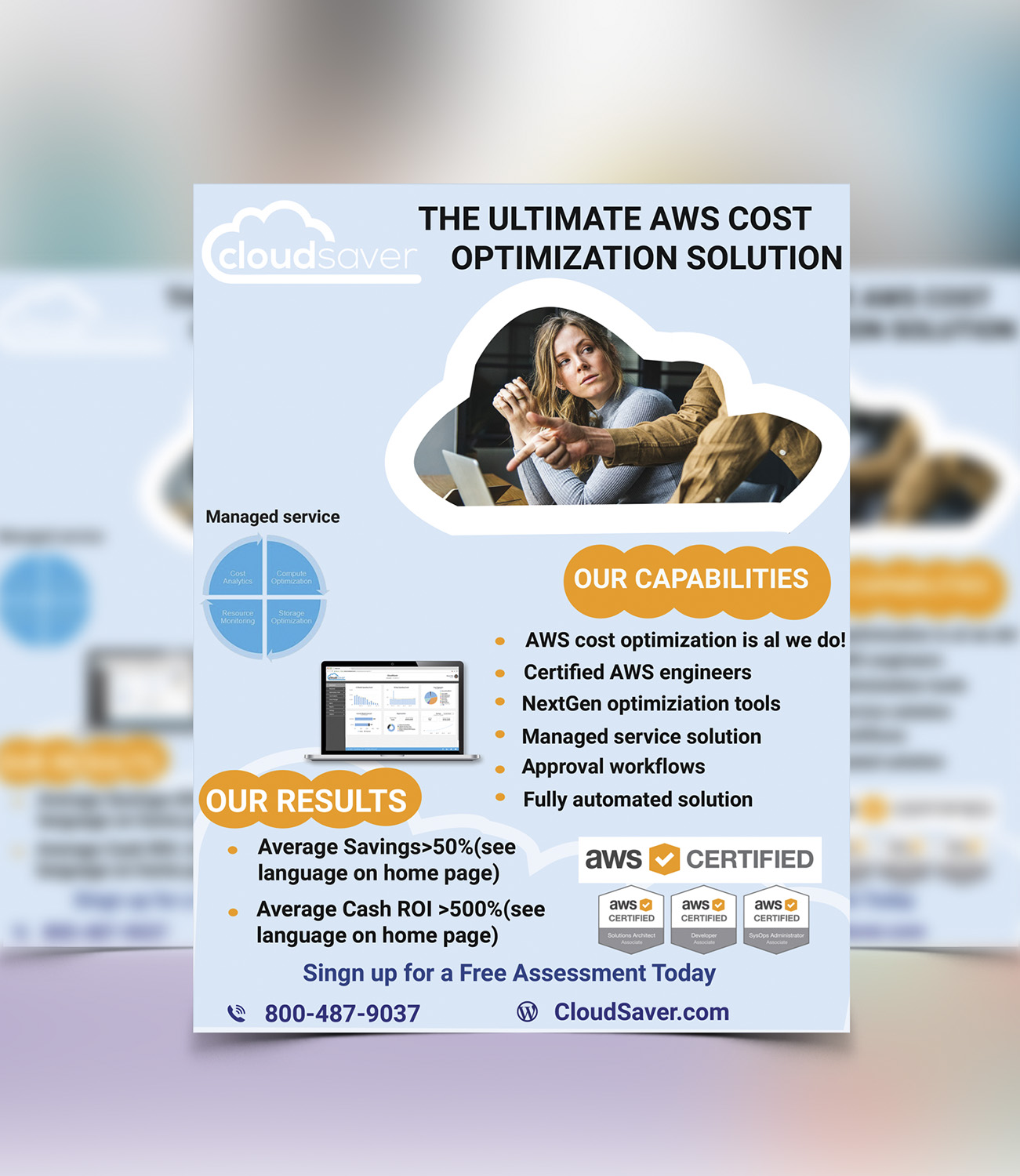 Flyer Design by sabbirhossain230 for CloudSaver | Design #21196485