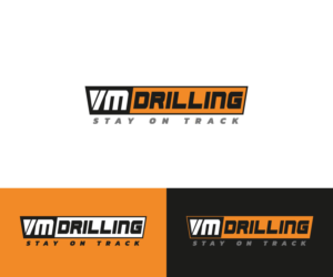 VM Drilling and a by line saying Stay on Track | Logo Design by rum