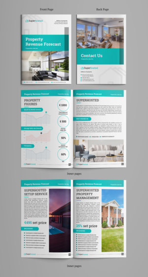 Promotional brochure required for short term rental management agency based in Portugal | Diseño de Brochure por SAI DESIGNS
