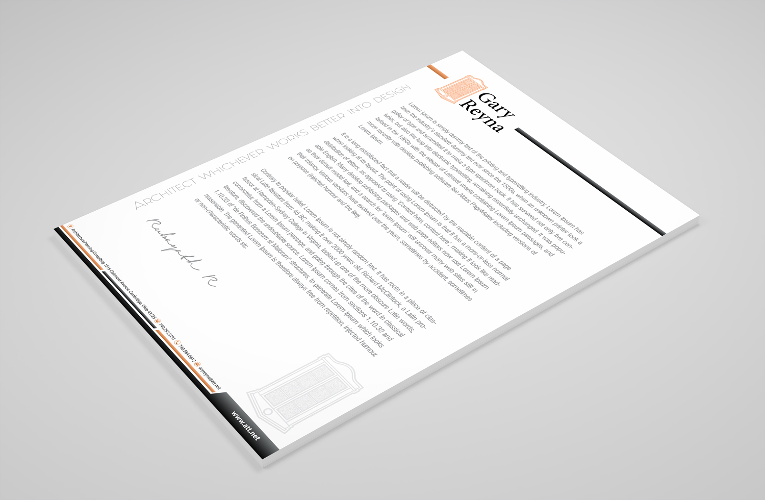 Letterhead Design by Petter Goms for this project | Design #21227693