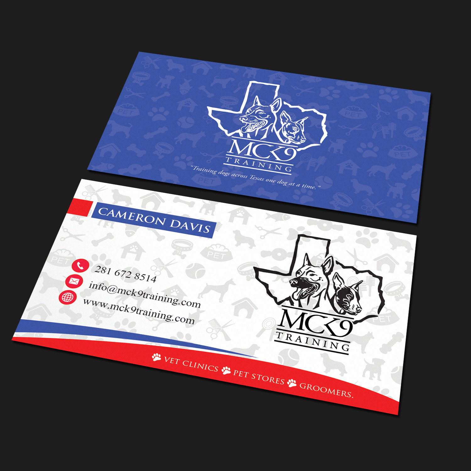 Design de Carte de Visite par Sandaruwan pour MC K9 Training | Design #21203400