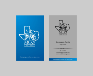 Business Card Design by INDIAN_Ashok for MC K9 Training | Design: #21200570