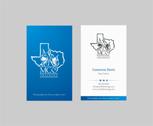Business Card Design by INDIAN_Ashok for MC K9 Training | Design: #21200571